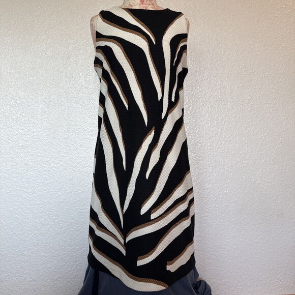 Charter Club Women dress Size Medium Animal Print Textured Polyester Spandex - Picture 1 of 5